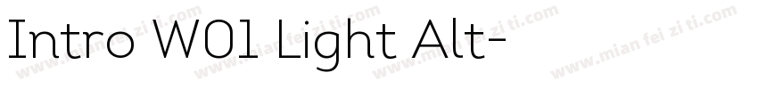 Intro W01 Light Alt字体转换